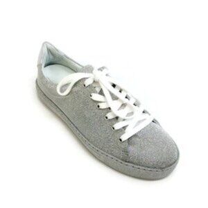 SCHUTZ Silver Glitter Chayton Sneakers Size 7.5